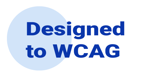 Designed to WCAG